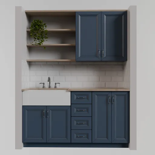 Navy blue sink