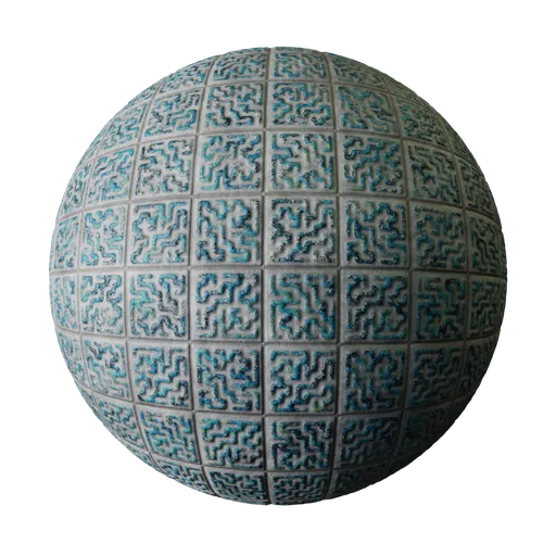 Decorative blue tiles