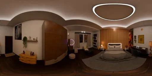 Warm Bedroom Interior