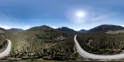 Mountain Green Valley Sunny Day