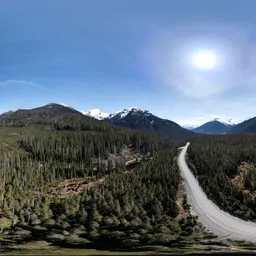 Mountain Green Valley Sunny Day