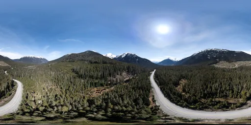 Mountain Green Valley Sunny Day