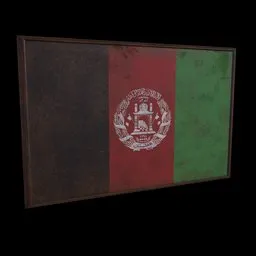 Afghan Flag Picture Frame