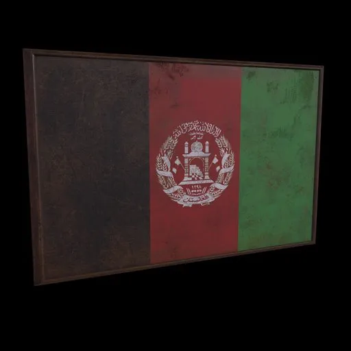 Afghan Flag Picture Frame