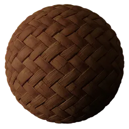 Basket Weave Brown Bamboo
