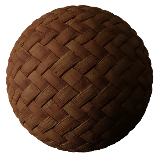 Basket Weave Brown Bamboo