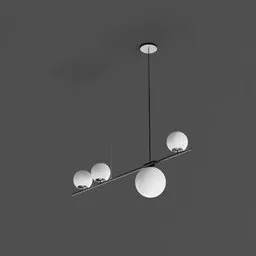 Modern minimalist Lamp Ball 3D model with emission, for Blender rendering, ideal for architectural visualization.