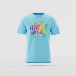 Colorful "Happy Birthday" Graphic Tee