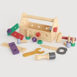 Wooden Tool Box Set Kids Toy