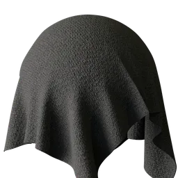 Charcoal Wool Blend Twill