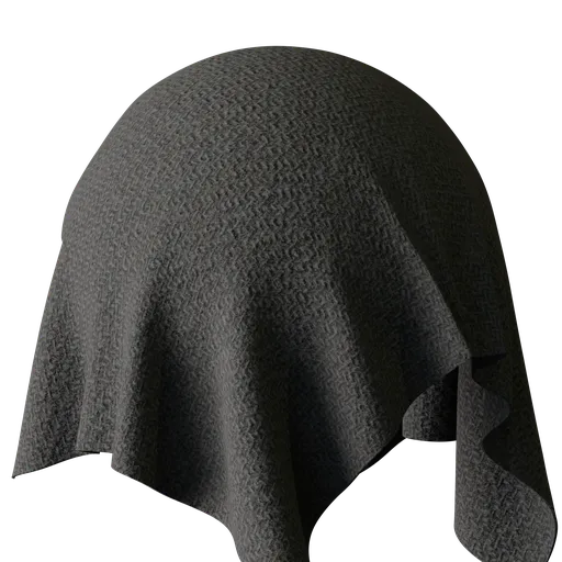 Charcoal Wool Blend Twill
