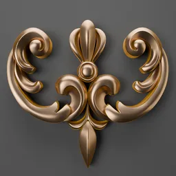 Classic ornamental 3D model in high detail, perfect for Blender enhancements and complex scene detailing.