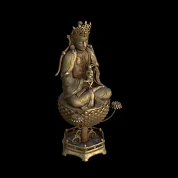 Rusty Guanyin statue