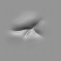 3D muscle sculpting brush effect for back anatomy in Blender, showcasing detailed surface indentation.