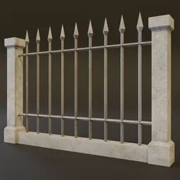 Halloween Fence Wall with Spikes