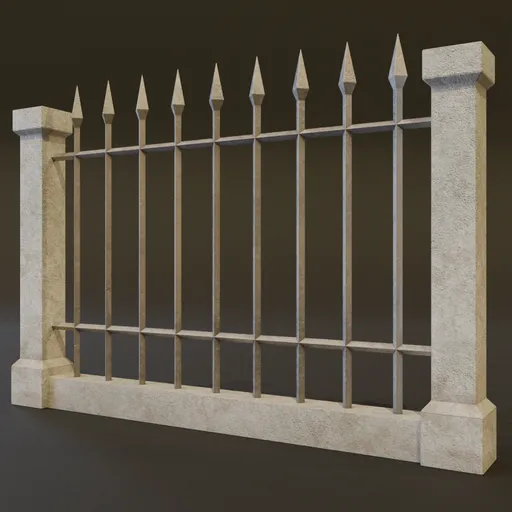 Halloween Fence Wall with Spikes