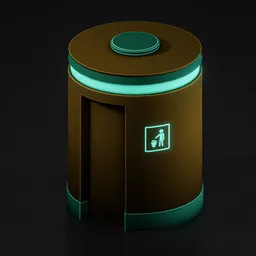 Sci-fi trash bin