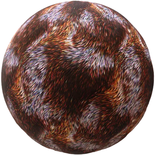 High-resolution seamless PBR animal fur texture for Blender 3D, with adjustable parameters for customization.