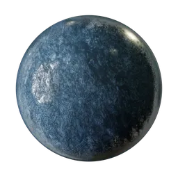 Realistic frozen surface texture for 3D rendering in Blender with detailed roughness, normal, displacement maps.