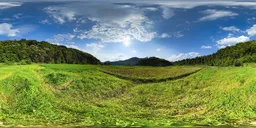 Cloudy fields during the afternoon