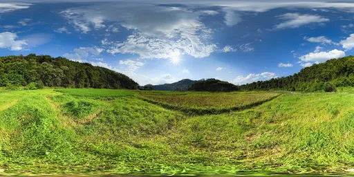 Cloudy fields during the afternoon
