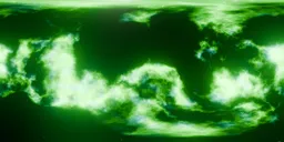 Green Nebula with Stars