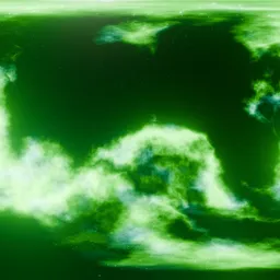 Green Nebula with Stars