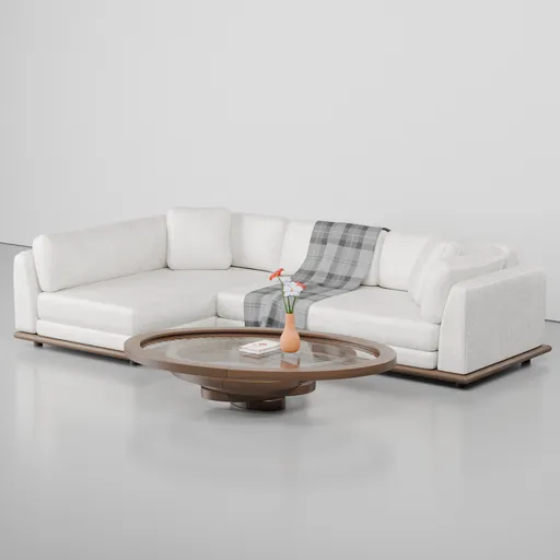 Miller Sectional in Sunbrella Loft White