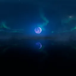 Aurora Fog Moon