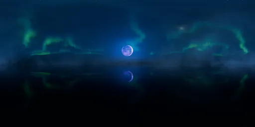 Aurora Fog Moon