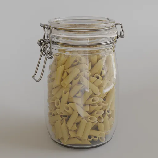 Jar of pasta penne