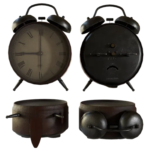 Vintage Alarm Clock with Roman Numerals