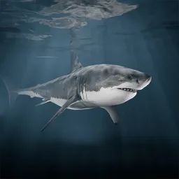 Realistic Great White Shark