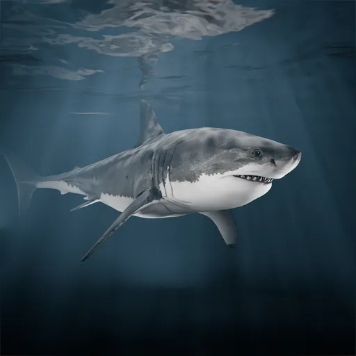 Realistic Great White Shark