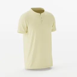 Band Collar Men's Polo T-shirt