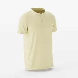 Band Collar Men's Polo T-shirt