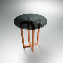 High glass table
