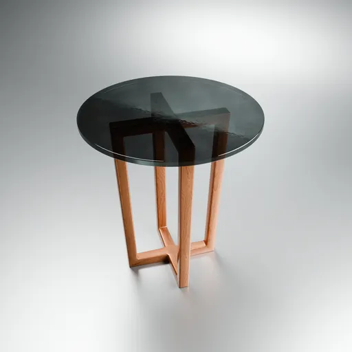 High glass table
