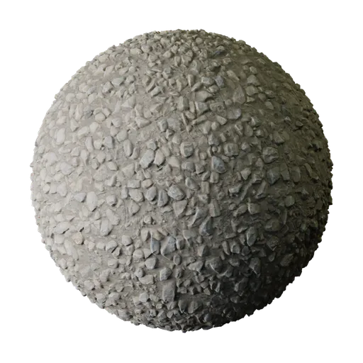Realistic Pebble Concrete Pavement