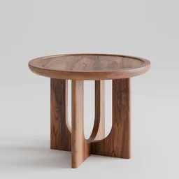 Circular Wood Table 02