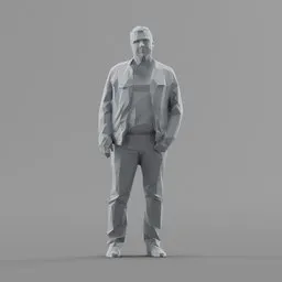 Lowpoly Male Standing