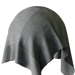 Grey Pleated Fabric