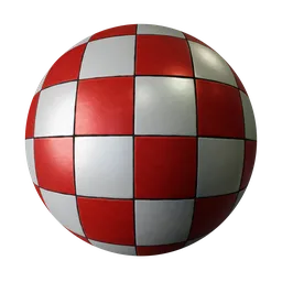 Red and White Checker Tiles
