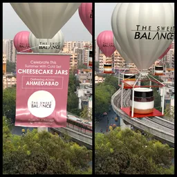 Cheese cake landing on  track CGI