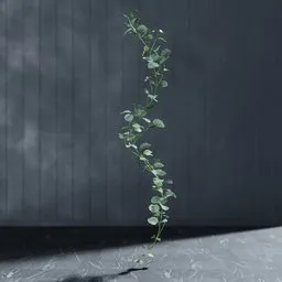 Detailed 3D model of Phytonia artificial garland for Blender, editable stem, created with Bagapie addon.