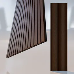 Acoustic Slat Wall Modern Dark Oak