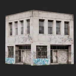 Concrete Building | Lowpoly