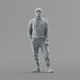 Lowpoly Male Standing