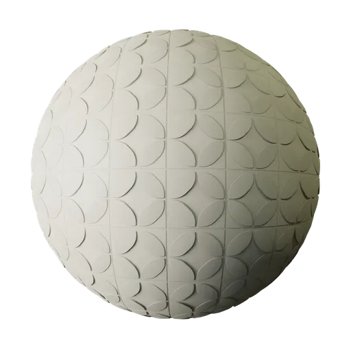 High-quality PBR Decorative Wall Panel plaster material for realistic 3D renderings in Blender and other 3D applications.