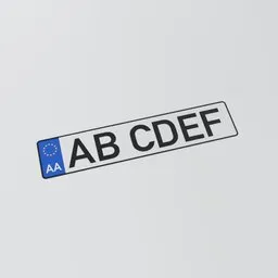 EU Licence Plate